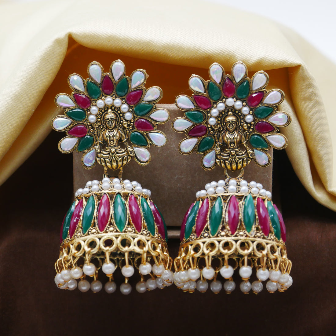 Casual Earrings for Girls: White Pearl Jhumka Earrings.