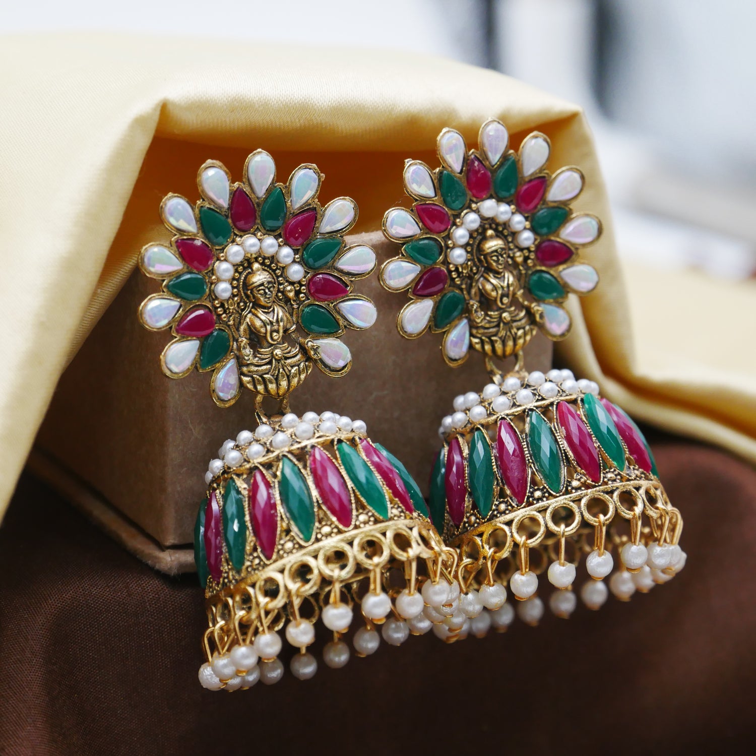 Casual Earrings for Girls: White Pearl Jhumka Earrings.